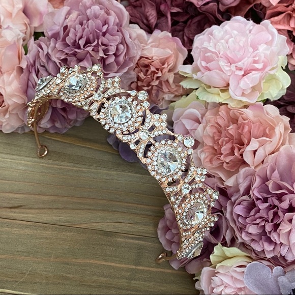 Stunning Greek Goddess Crystal Bridal Tiara Crown - Picture 13 of 16